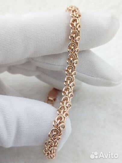 Браслет Византийское плетение золото медицинское