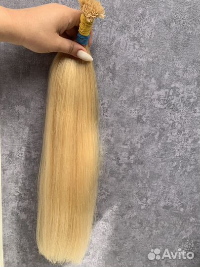 Волосы для наращивания 55 см блонд