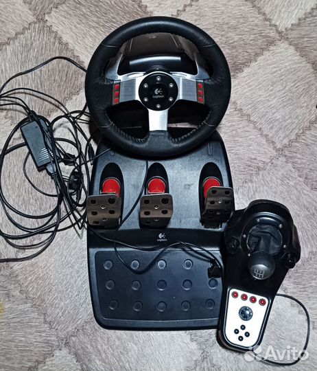 Руль игровой Logitech G27 (с педалями и кпп)