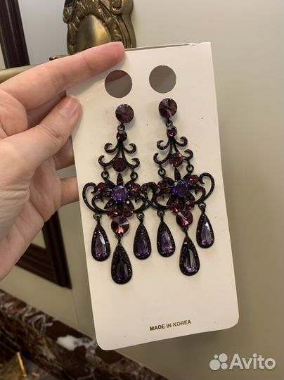 Серьги / сережки вечерние длинные