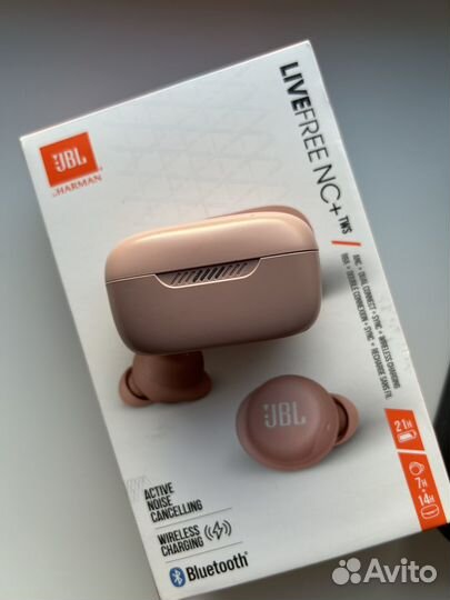 Наушники TWS JBL Live Free NC + розовый