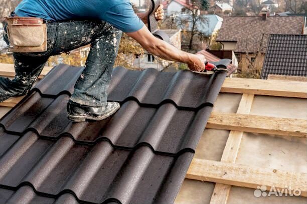 Кровельные работы, бригада кровельщиков, монтаж кр