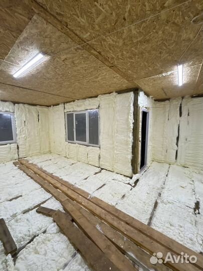 Утепление, теплоизоляция пенополиуретаном потолка