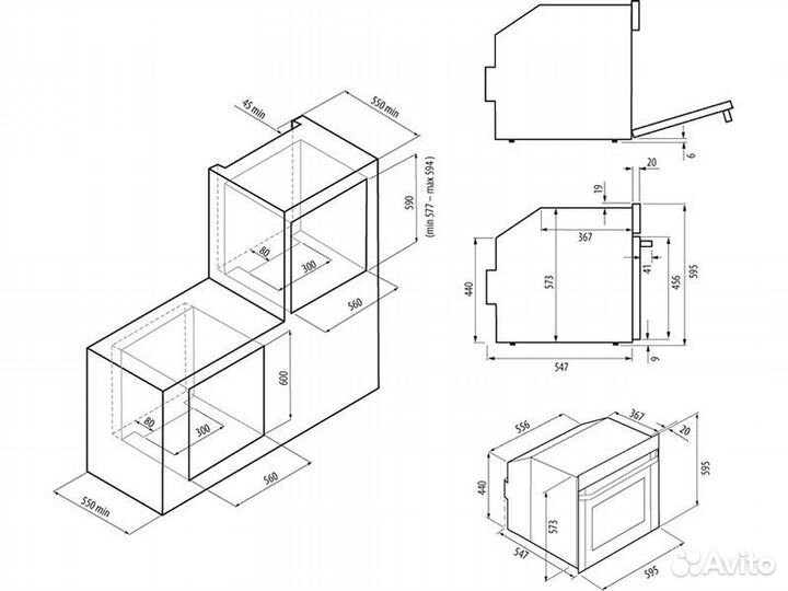 Духовой шкаф krona romana 60 BL