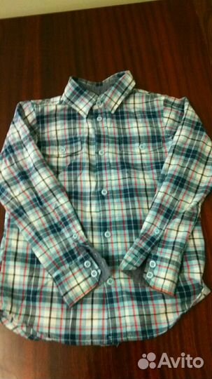 Рубашки:джин.(Levi's) и 3 шт х/б дет. 3-6 лет