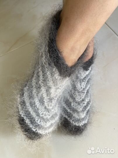 Носки Следки пуховые женские ручной работы