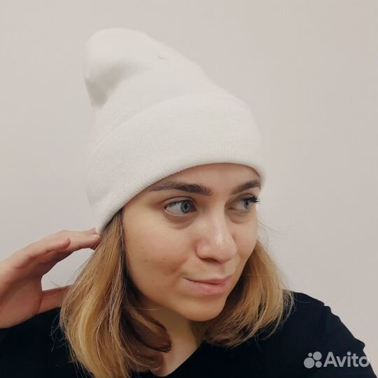 Шапка бини однотонная