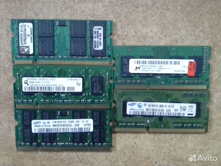 Оперативная память ноутбука ddr2 ddr3 sodimm 1gb