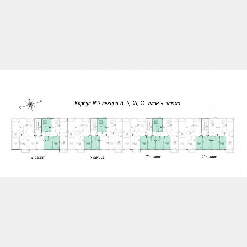1-к. квартира, 23,4 м², 4/4 эт.