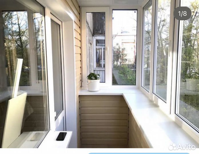 Балконы пвх/Алюминий с отделкой и утоплением