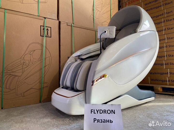 Массажное кресло премиальное Kezga Chair белое v30