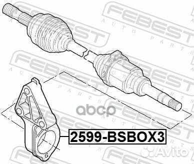 Кронштейн крепления полуоси 2599bsbox3 Febest