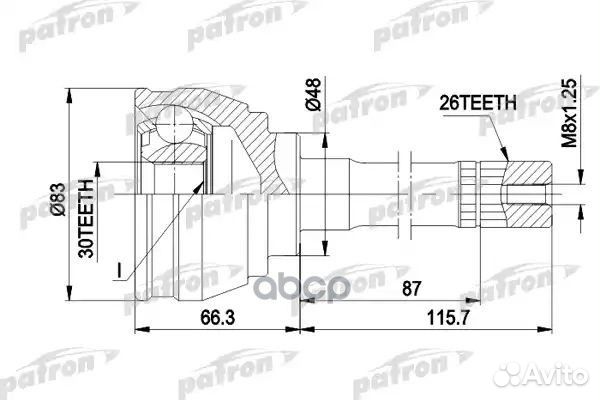 ШРУС наружн к-кт 26x48x30 suzuki: grand vitara 98