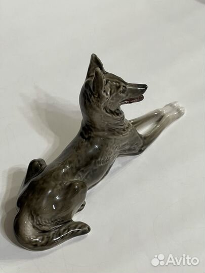 Фарфор лфз статуэтка Овчарка собака СССР