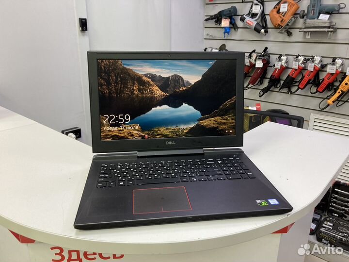 Ноутбук Dell i7-8750H/GTX 1060/16RAM/SSD/HDD (М100