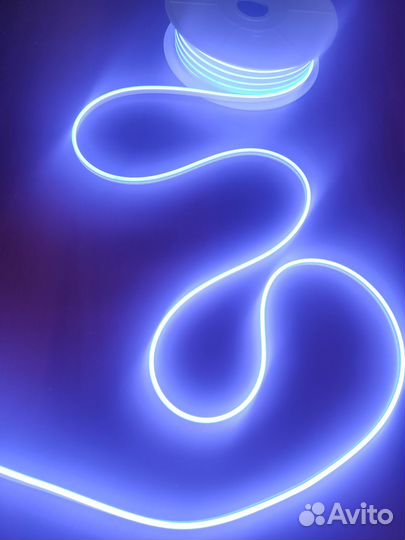 Гибкий неон (голубой), 12 V