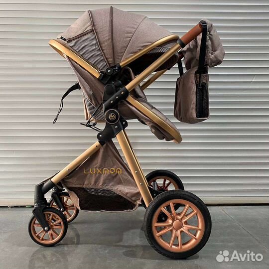 Коляска 3в1 V-9 обновление (Бежевый)