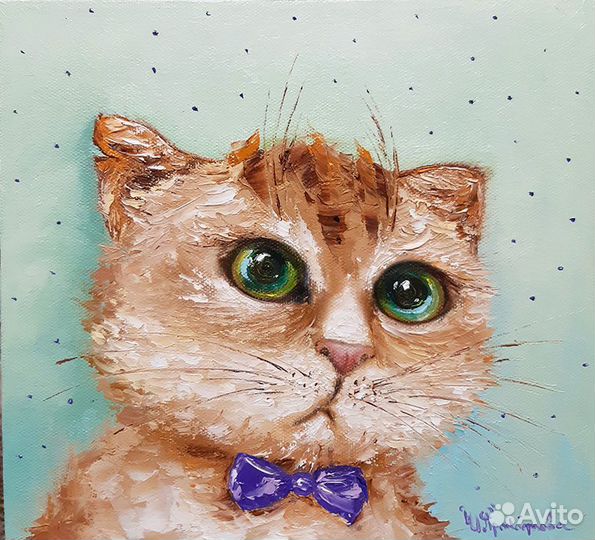 Картины котят, Картина с кошкой, Портрет кота