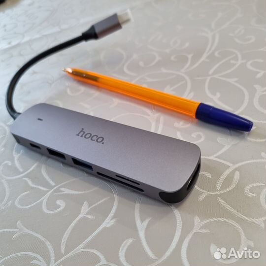 Адаптер-переходник Hoco, Type-C, 6 в 1 хаб