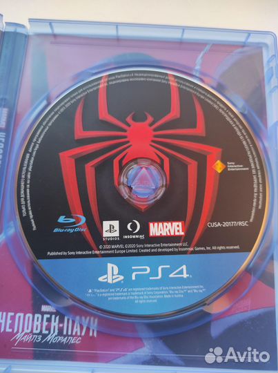 Spider Man Miles Morales ps4 диск