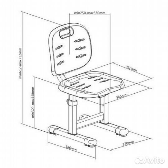 Стул детский растущий ученический