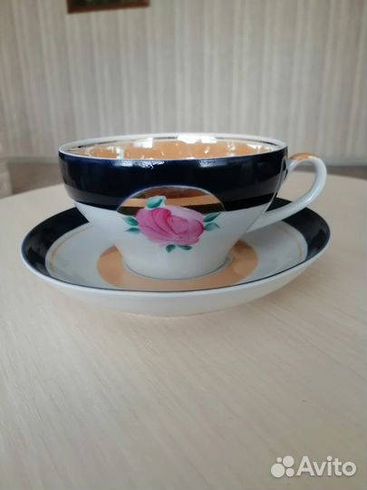 Чайный сервиз СССР дулево Астра в медальоне