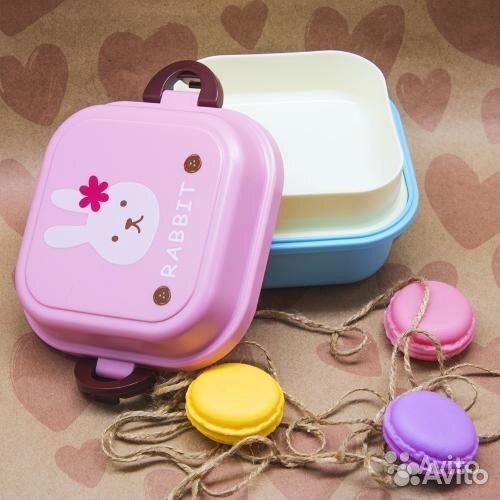 Детский ланч-бокс с двумя секциями, 540 мл, новый