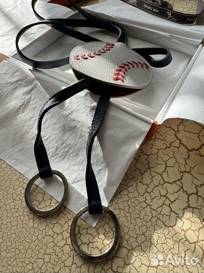 Hermes Rare Baseball Keychain