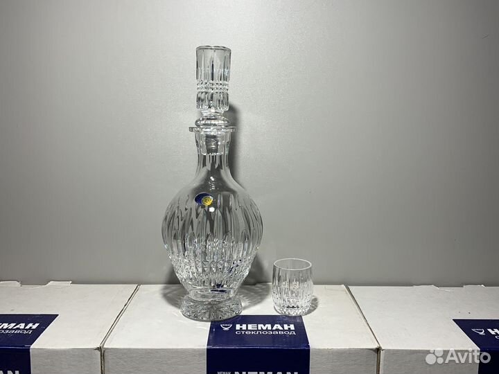 Хрустальный набор для водки, виски и коньяка