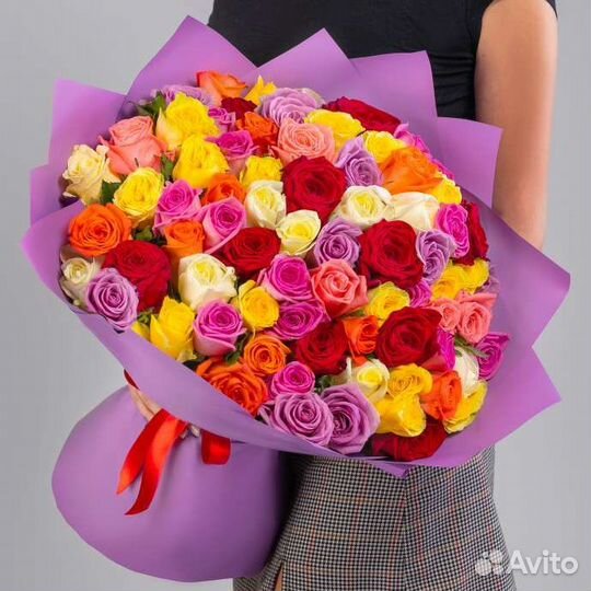 101шт Кенийская роза букет