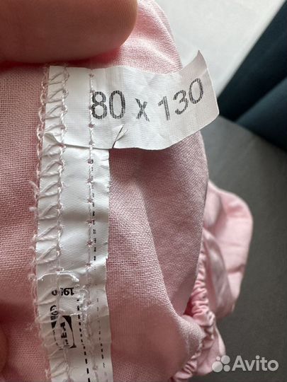 Простынь на резинке IKEA 80Х130