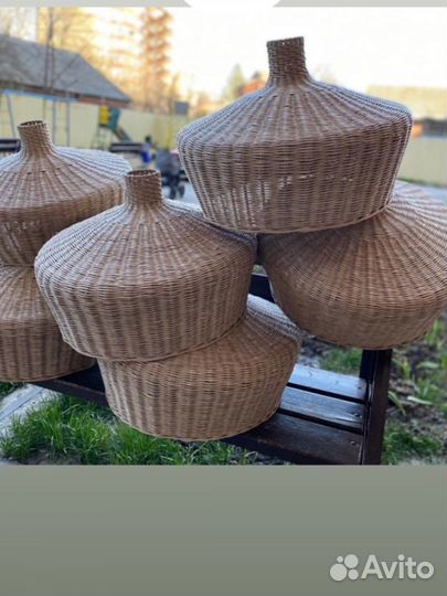 Абажуры плетеные