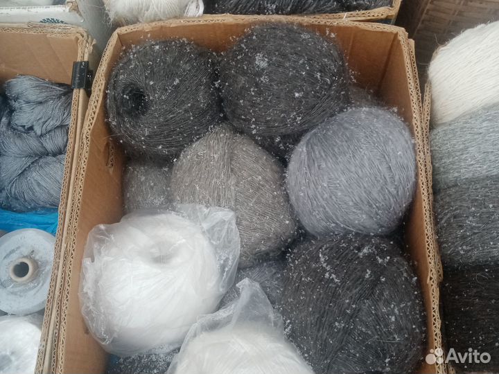 Пряжа пуховая и шерстяная, верблюжья