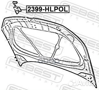 Защелка замка капота 2399hlpol Febest