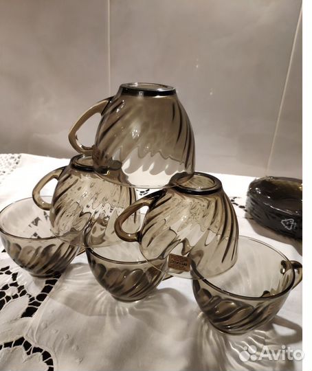 Набор -чайные чашки (Франция), креманки, кокотницы