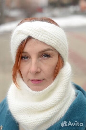 Повязка на голову вязаная