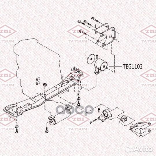 Опора двигателя задняя TEG1102 tatsumi