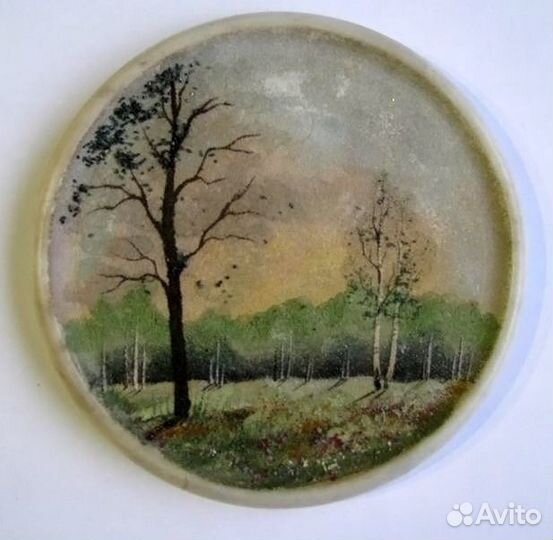 Панно на камне. Из поделочных камней Урала. 3 штук