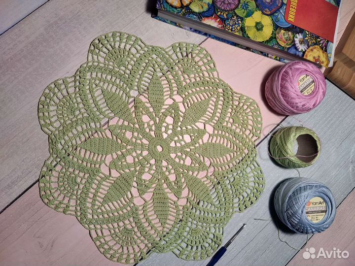 Салфетки крючком ручная работа