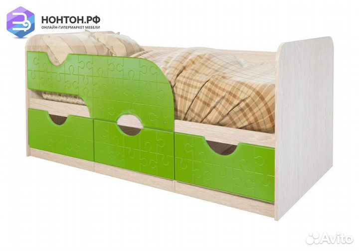 Кровать Минима дуб атланта / лайм