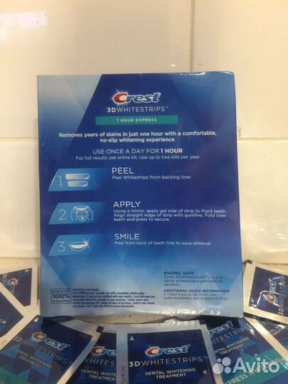 Отбеливающие полоски для зубов Crest 3D Express