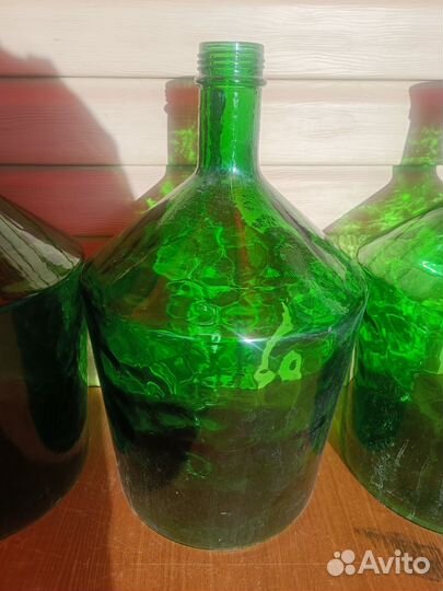 Бутыль стеклянная зеленая 19 литров