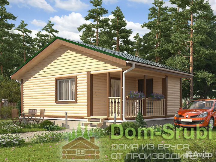 Карабаново-Хорошая надёжная Баня из бруса Б-43 8х6