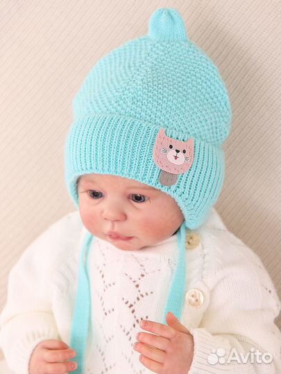 Шапка для новорожденного 0 3 месяца