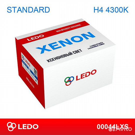 Комплект ксенона h4 4300k ledo 12v