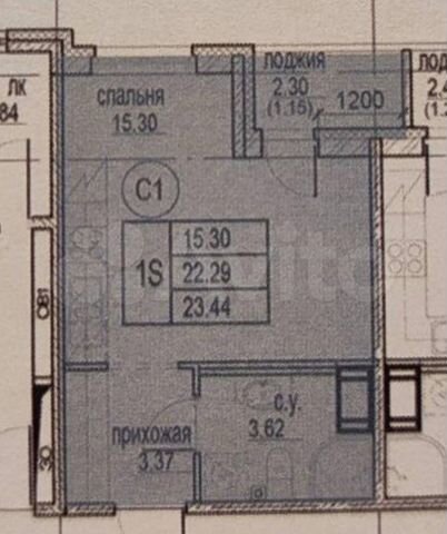 Квартира-студия, 22,2 м², 12/12 эт.