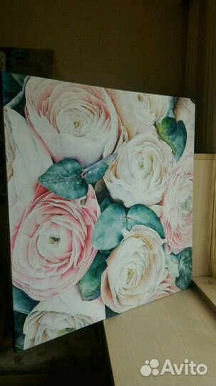 Картина для интерьера Счастье букета 100х100