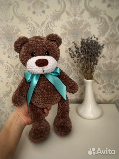 Вязаны мягкие игрушки. Кот Басик и мишка