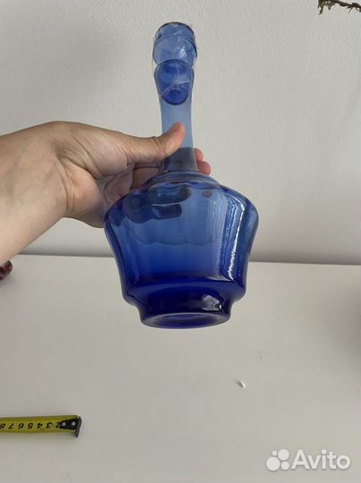 Штофы и графины СССР синее стекло