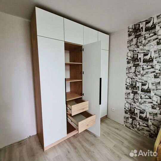 Шкаф распашной с фрезерованными фасадами